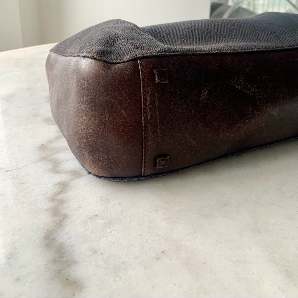 Brown Gucci GG Canvas Tote Bag - Picture 5 of 8